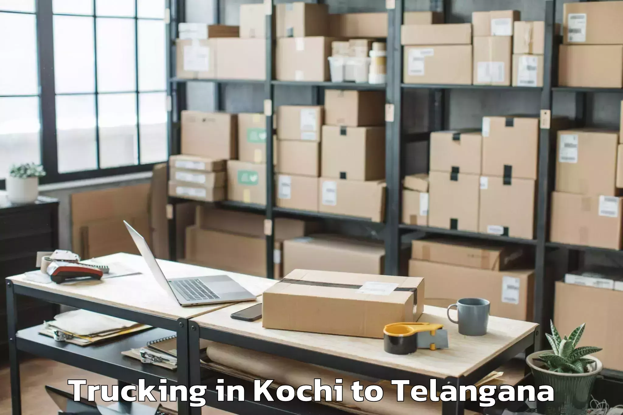 Leading Kochi to Nampalle Trucking Provider